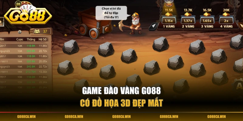 Game Đào Vàng GO88 có đồ họa 3D đẹp mắt