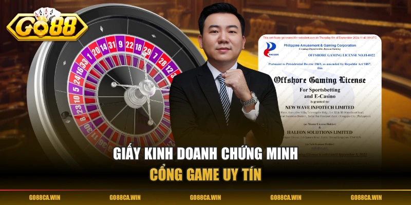 Giấy kinh doanh chứng minh cổng game uy tín