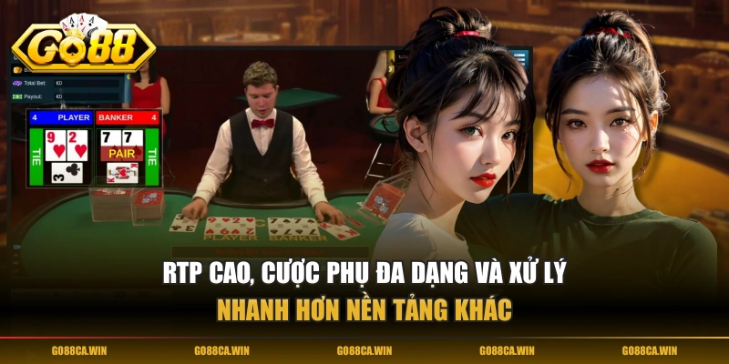 RTP cao, cược phụ đa dạng và xử lý nhanh hơn nền tảng khác